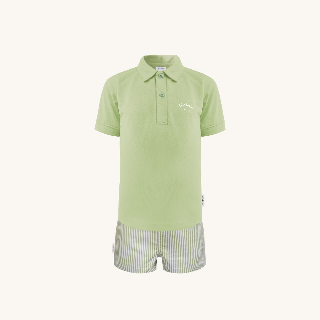 Set of UV Polo Shirt and Swim Short - Portofino Green