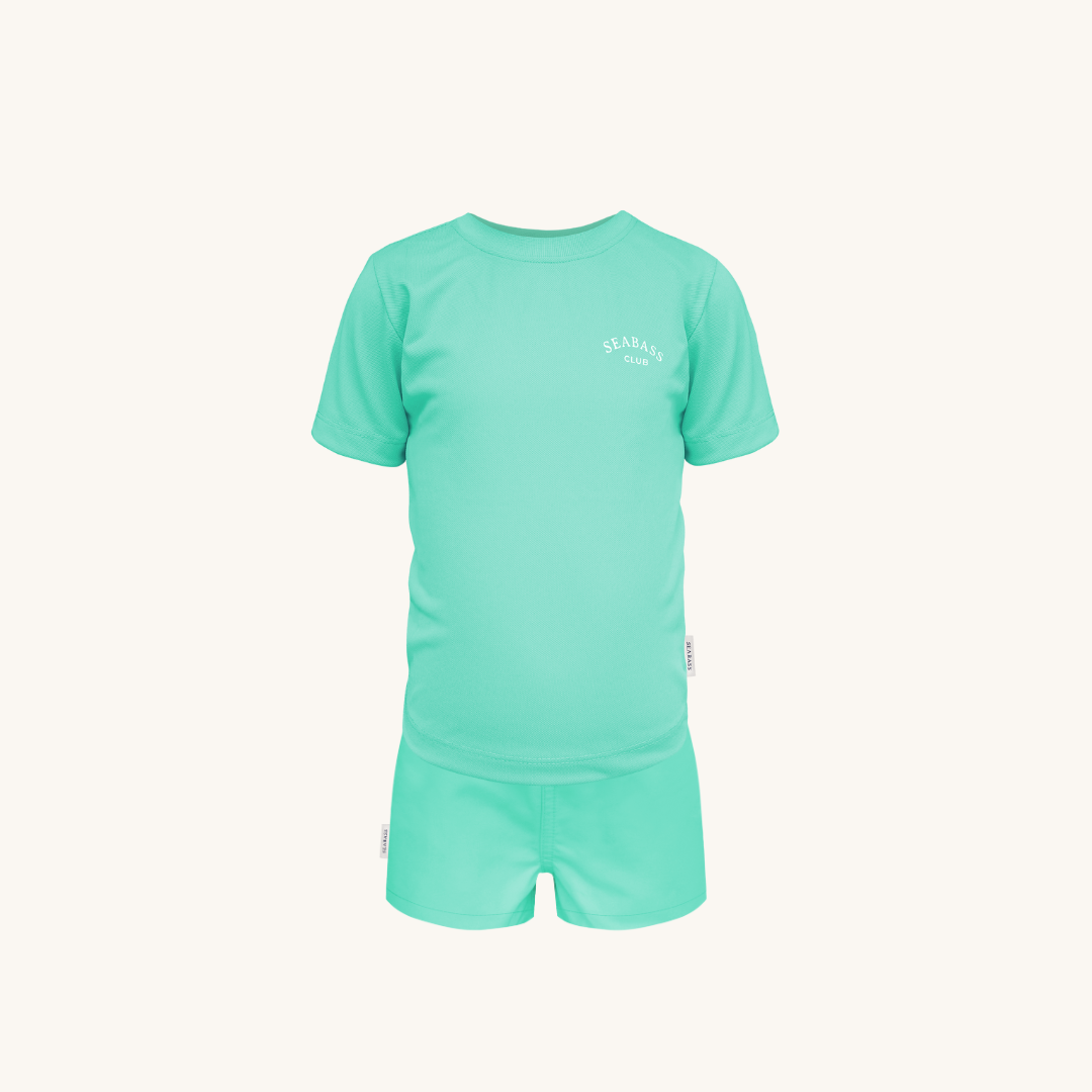 UV Zwem Set - Zwembroek en T-Shirt Zachtgeel